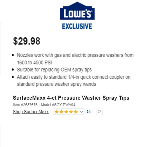 Pressure Washer Spray Tips - Picture 3 of 9